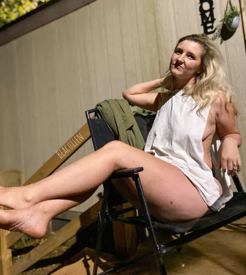 Chillin’ on the porch with nothing but a tshirt on by MrsBeaCullen