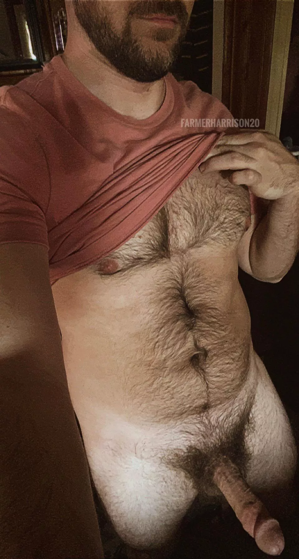 Had a 9 inch dick shoot all over my hairy chest the other night posted by FarmerHarrison20