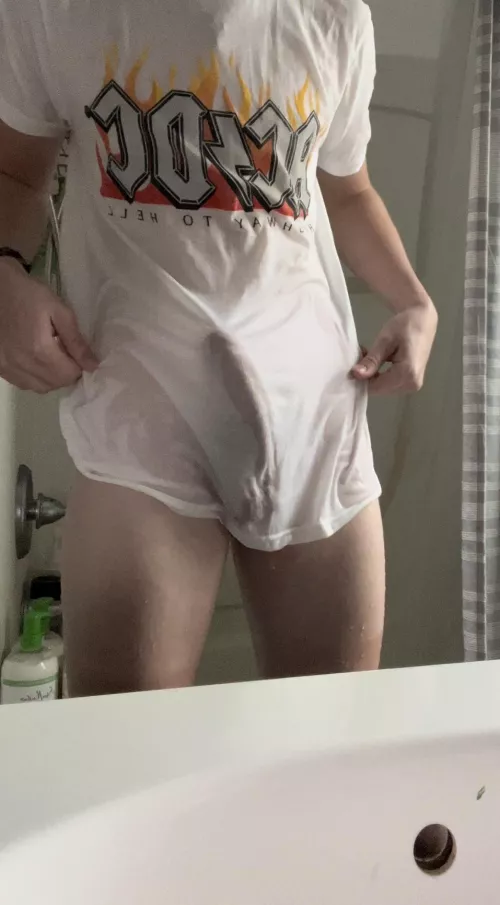 I guess my throbbing dick can’t be covered by this shirt 😅 by AffectCharacter3996