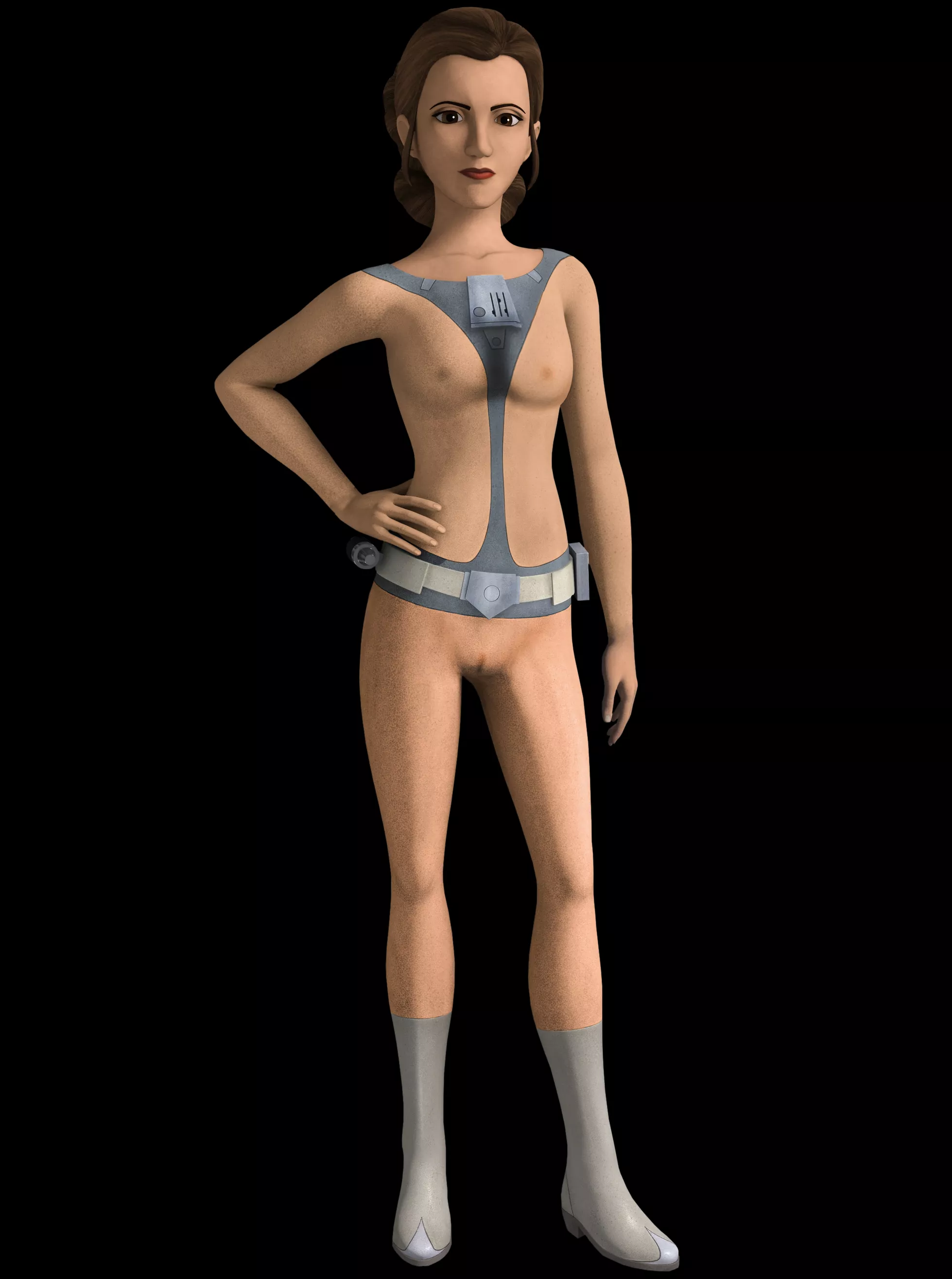 Leia gets hot... (Self) posted by KinkyMSub19