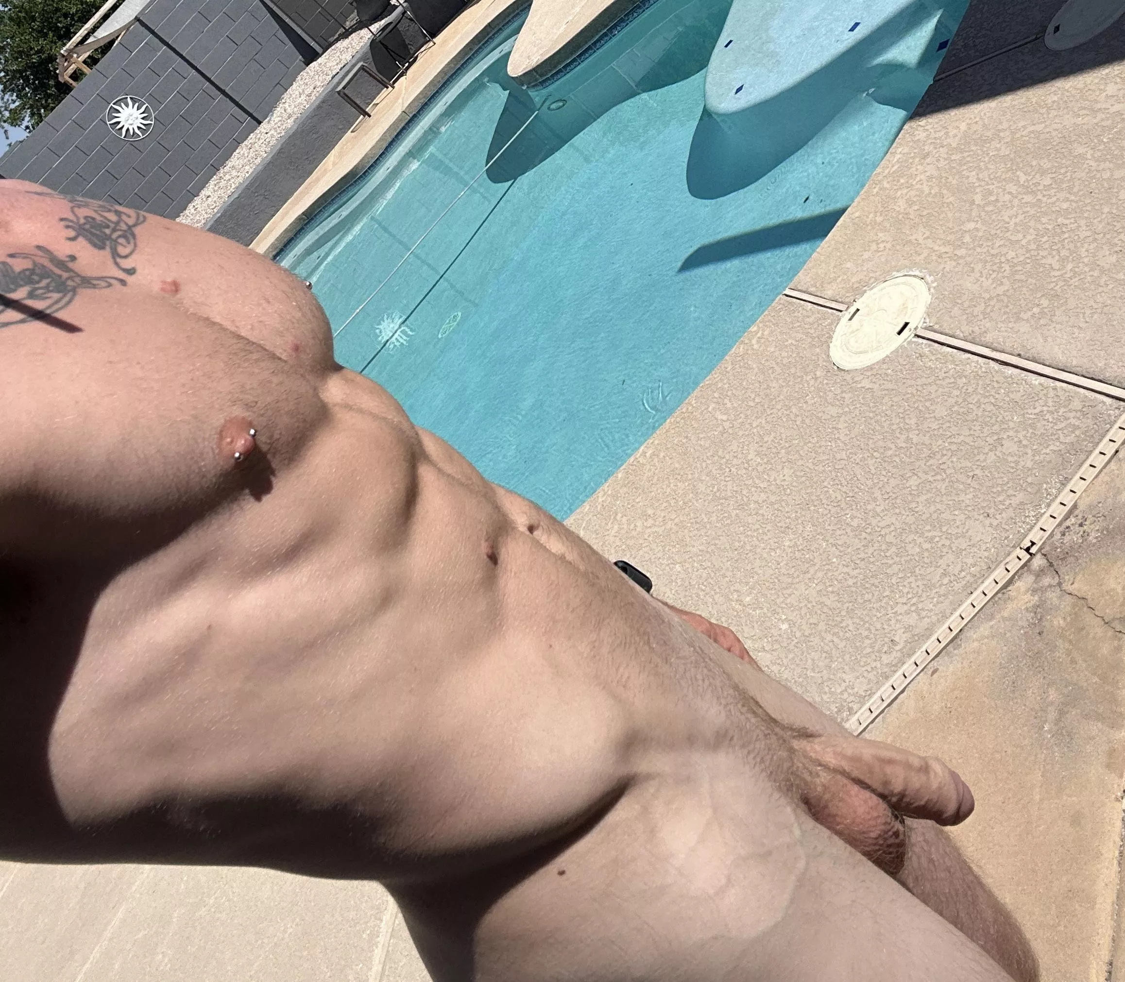 [M] oil my abs up to sit by the pool post workout? posted by Over_Application785