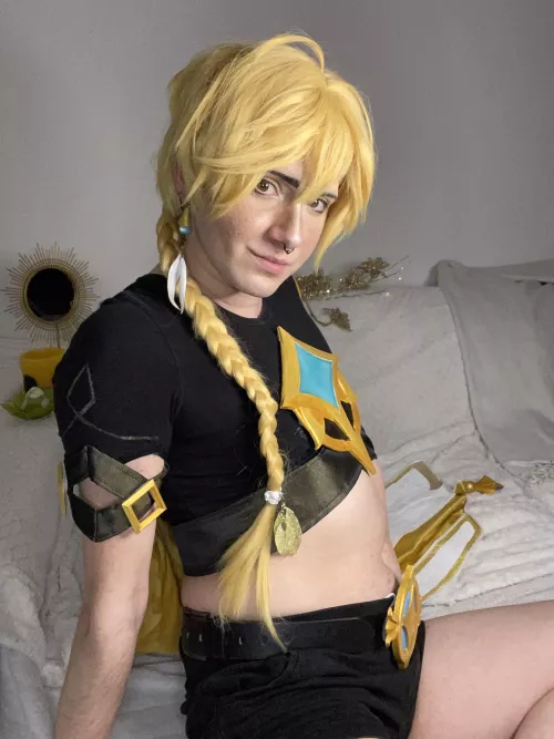 My aether cosplay from genshin impact by lu-miinous-kun