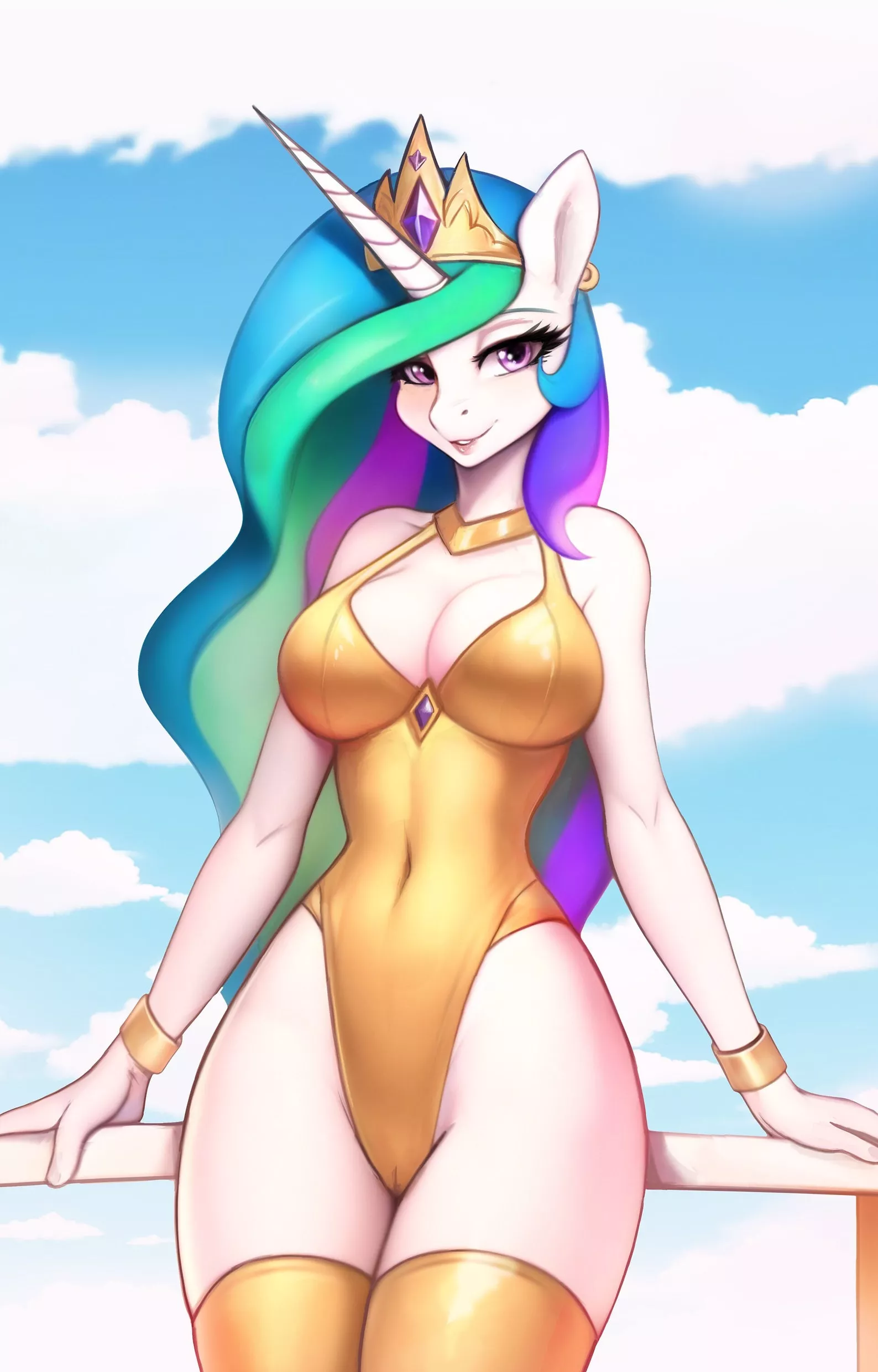 Princess Celestia by me. posted by TheRocknR0llmartian