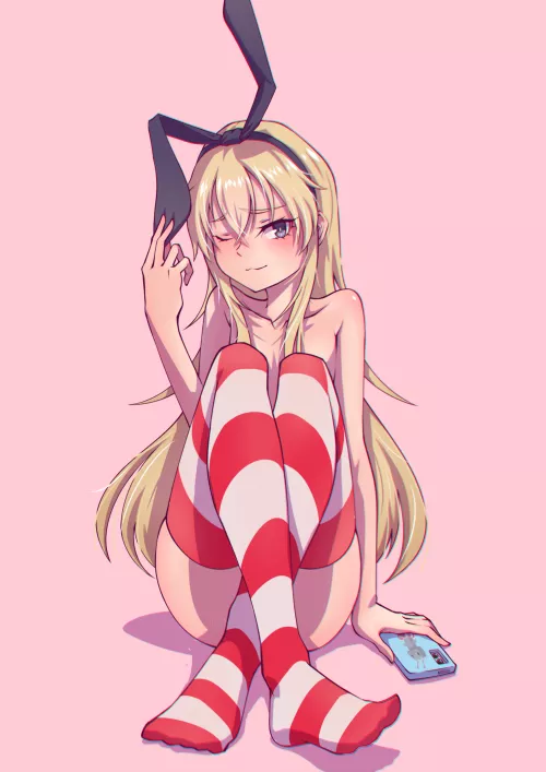 Shimakaze Thigh-Highs Only (Hej) [Kantai Collection] by sequence_string