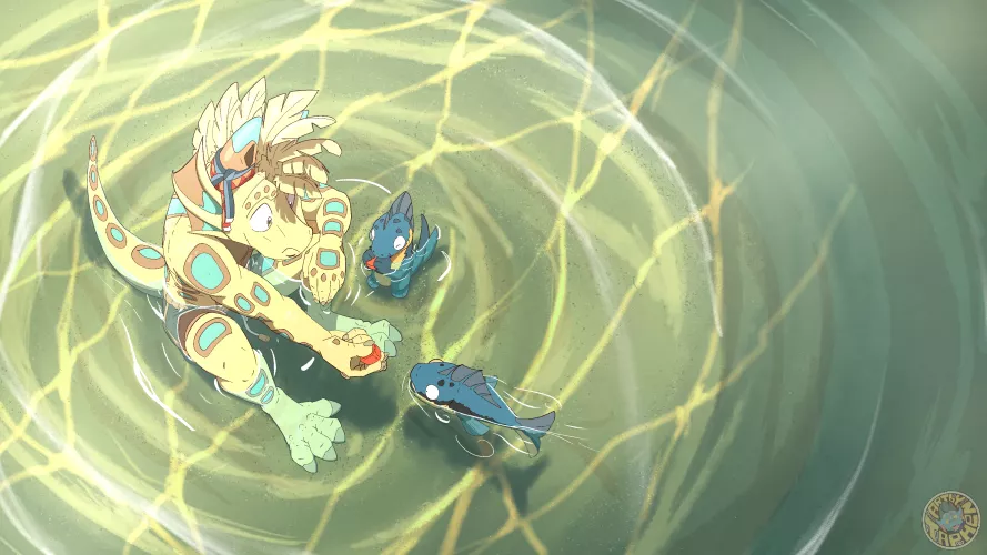 The secret stock cube recipe from Higuato's grandma. It strangely forces fishes to evolve, Higuato keeps it as a secret. (art by me @taphenortohgjen) by Tohgjen