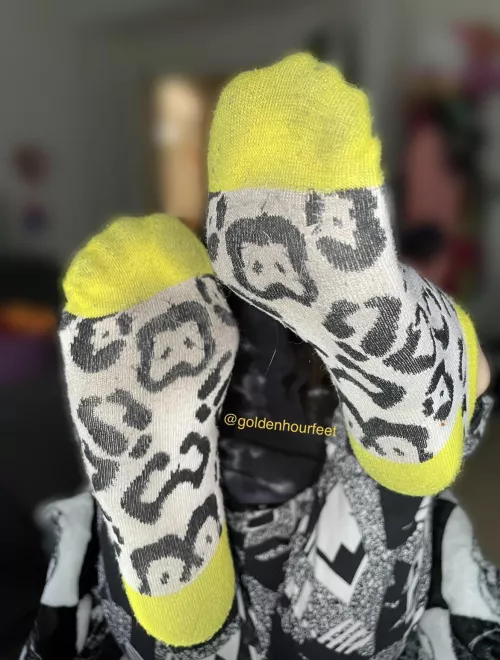 These smelly cheetah socks are up for grabs😈 [usa only] by goldenhourfeet