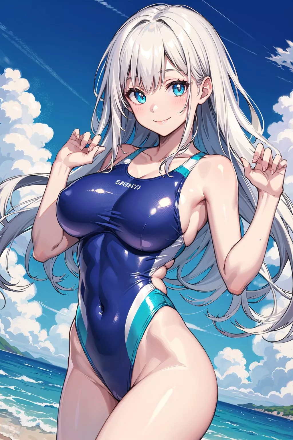 Blue Competition Swimsuit posted by CheetahSperm18