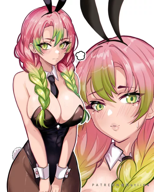 Blushing Bunny Mitsuri (Artist: Li / eve)[Demon Slayer] by MarasFullChoke
