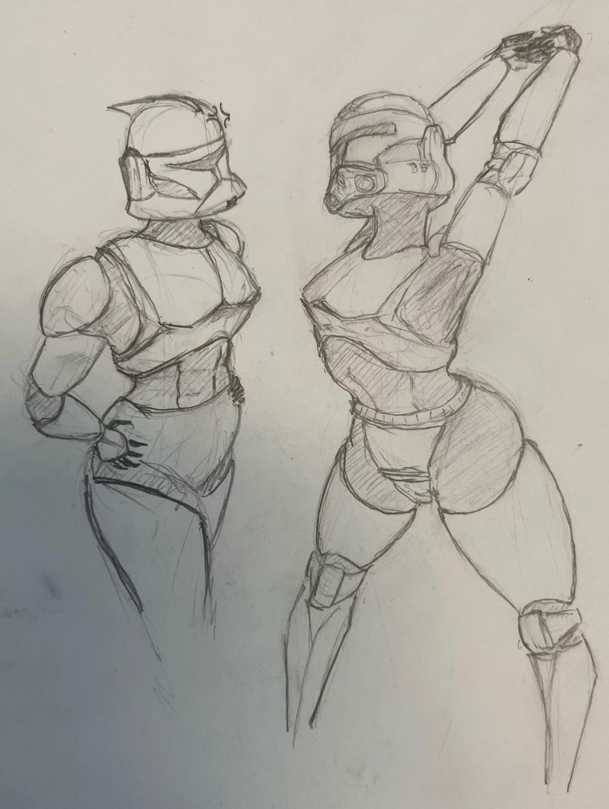 Clone trooper Phase 1 vs Phase 2 (Me) posted by Classy-the-Unclassy