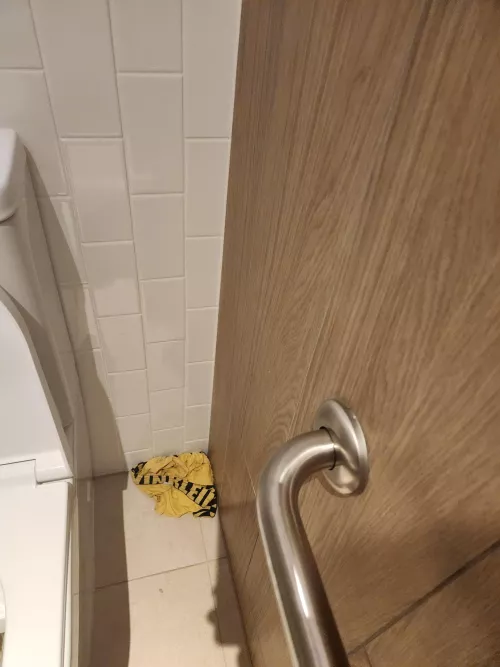 Discarded undies in the college auditorium bathroom. by ikarus996