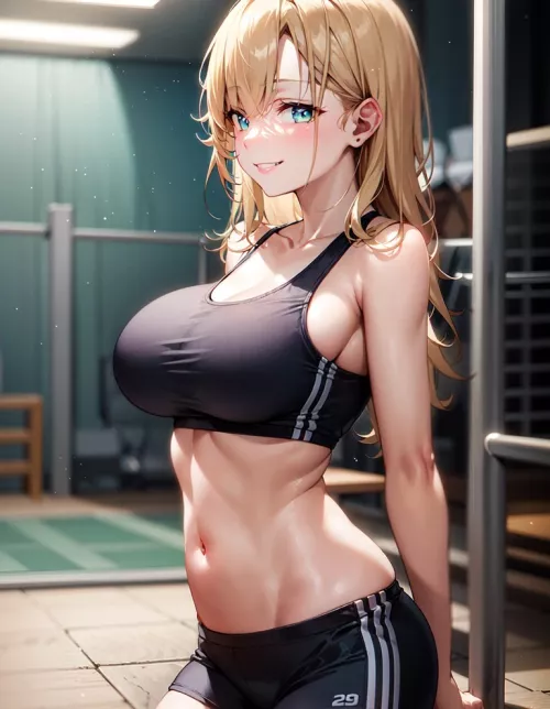 Gym all to Herself by CheetahSperm18