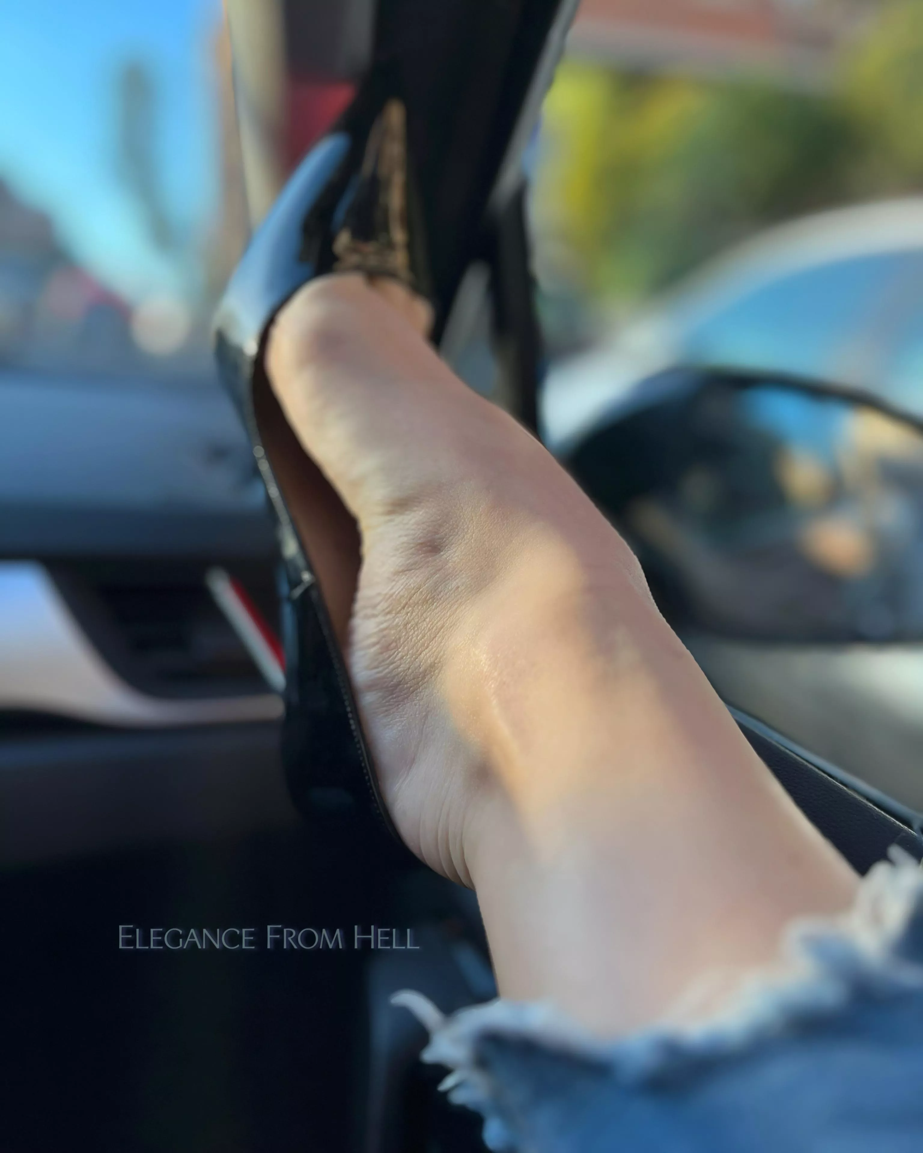 In the car.. again ❤️👠 posted by Elegance_FromH
