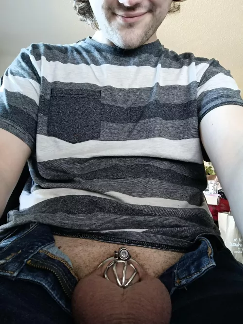 Mommy said my clitty is too big so I'm caged until it starts to shrink 😅 by wanttoshrink