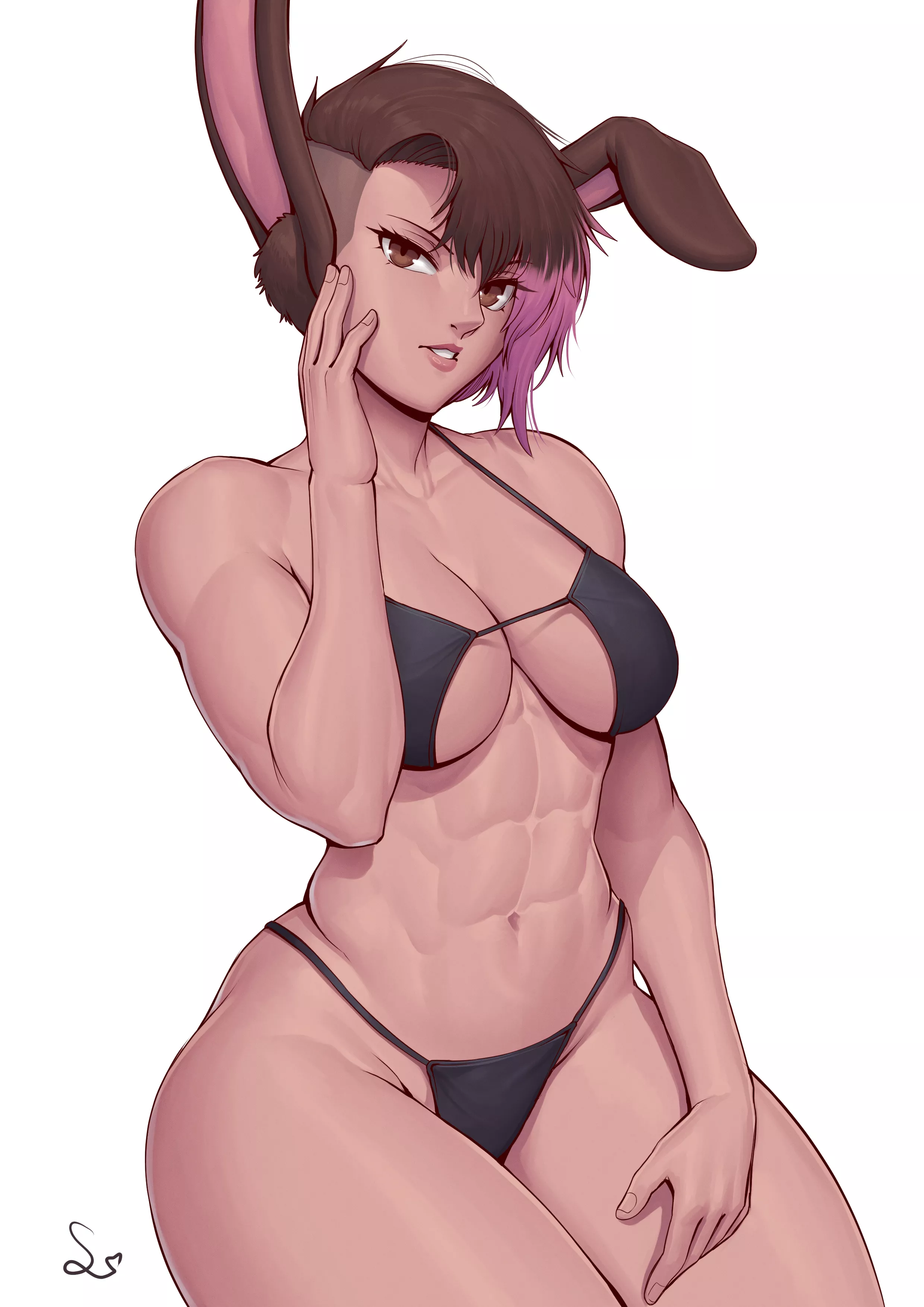 Muscular bunny girl [Artist: SpeedL00ver] posted by ComaOfSouls