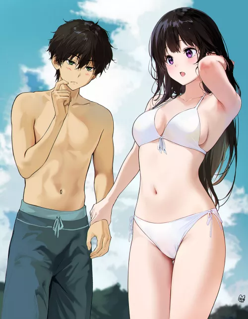 Oreki & Chitanda by xSaviour_N