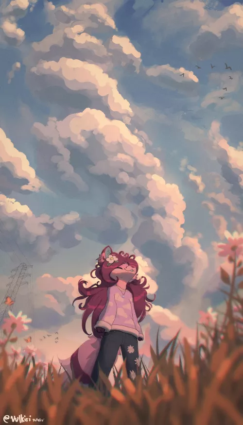 Peaceful afternoon☁️🌼☀️ | Art by me @Vulkiri on Twitter by Vulkiri