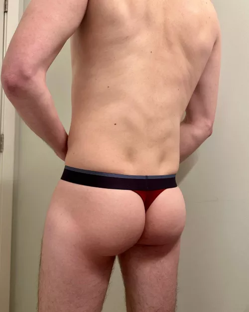 Trying out a thong for the first time by broke_20s_twink