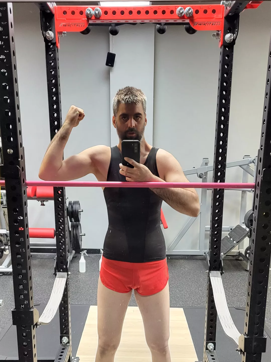 Working out in mini shorts posted by malethongswimwear