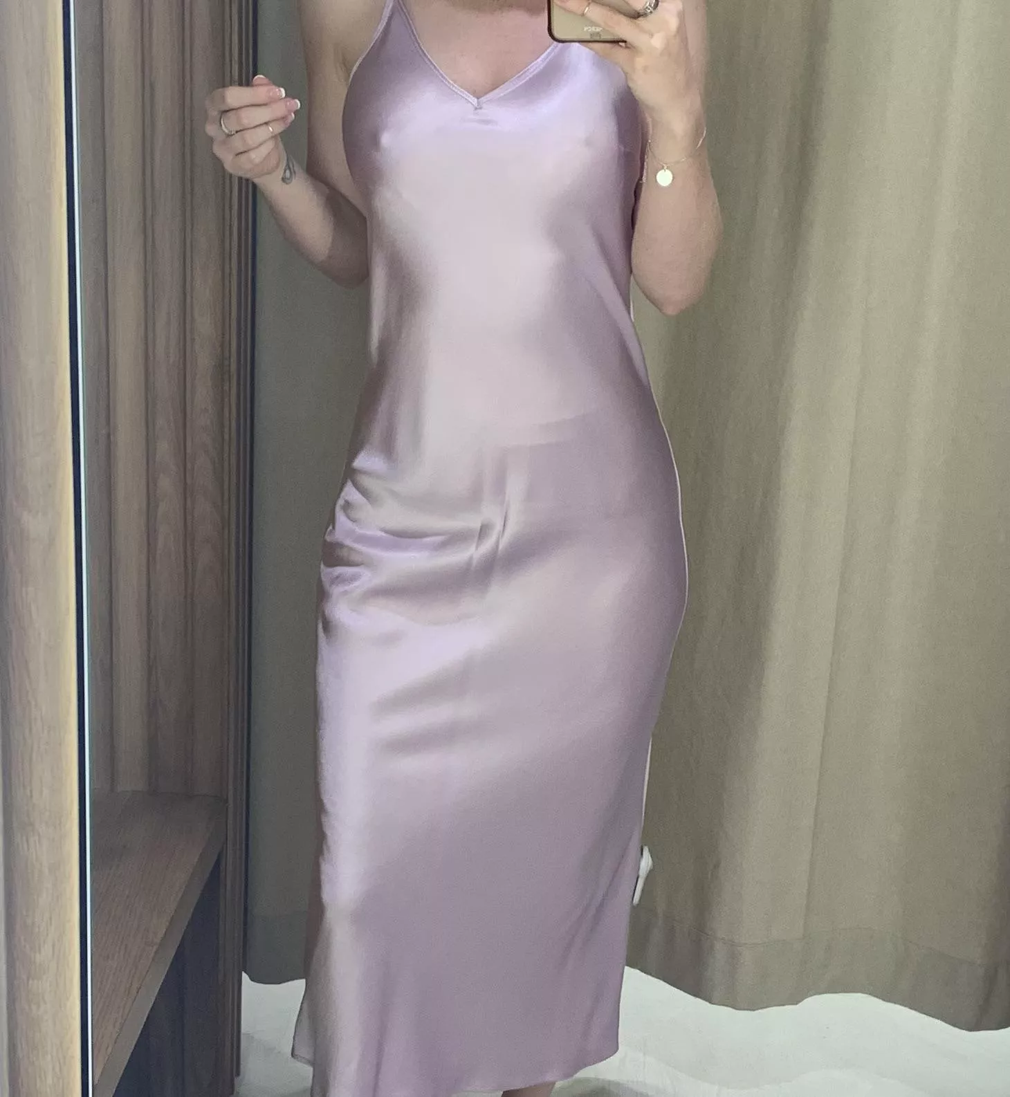 Bought this dress today for a wedding, do you think it’s okay for me to wear it without a bra? posted by YourIvoryGirl