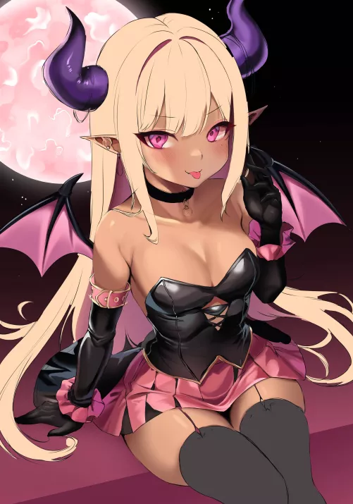 Gyaru Succubus (Ecchi Girl Kimi) by GingerGentleman