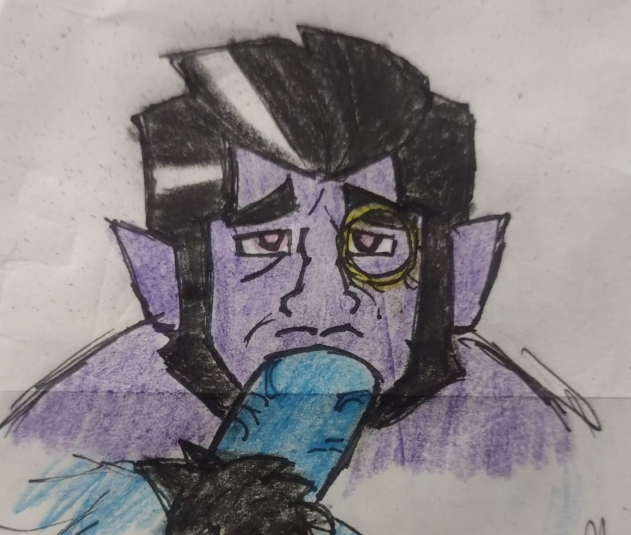 I made a quick drawing of the Count of Sesame Street, what do you think? the artist is me posted by molletecontomate