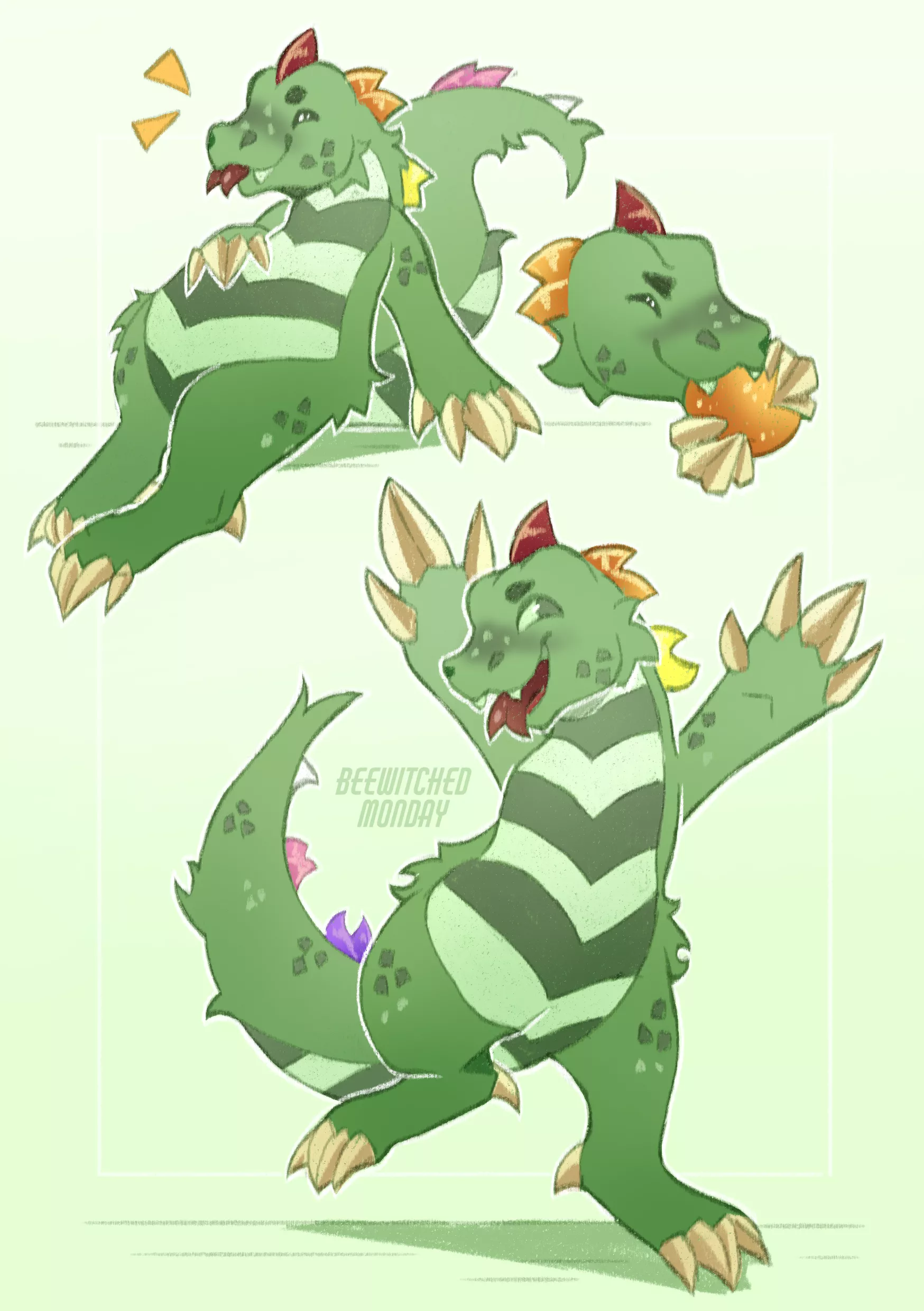 Look at him go! [art by me] posted by beewitched_monday