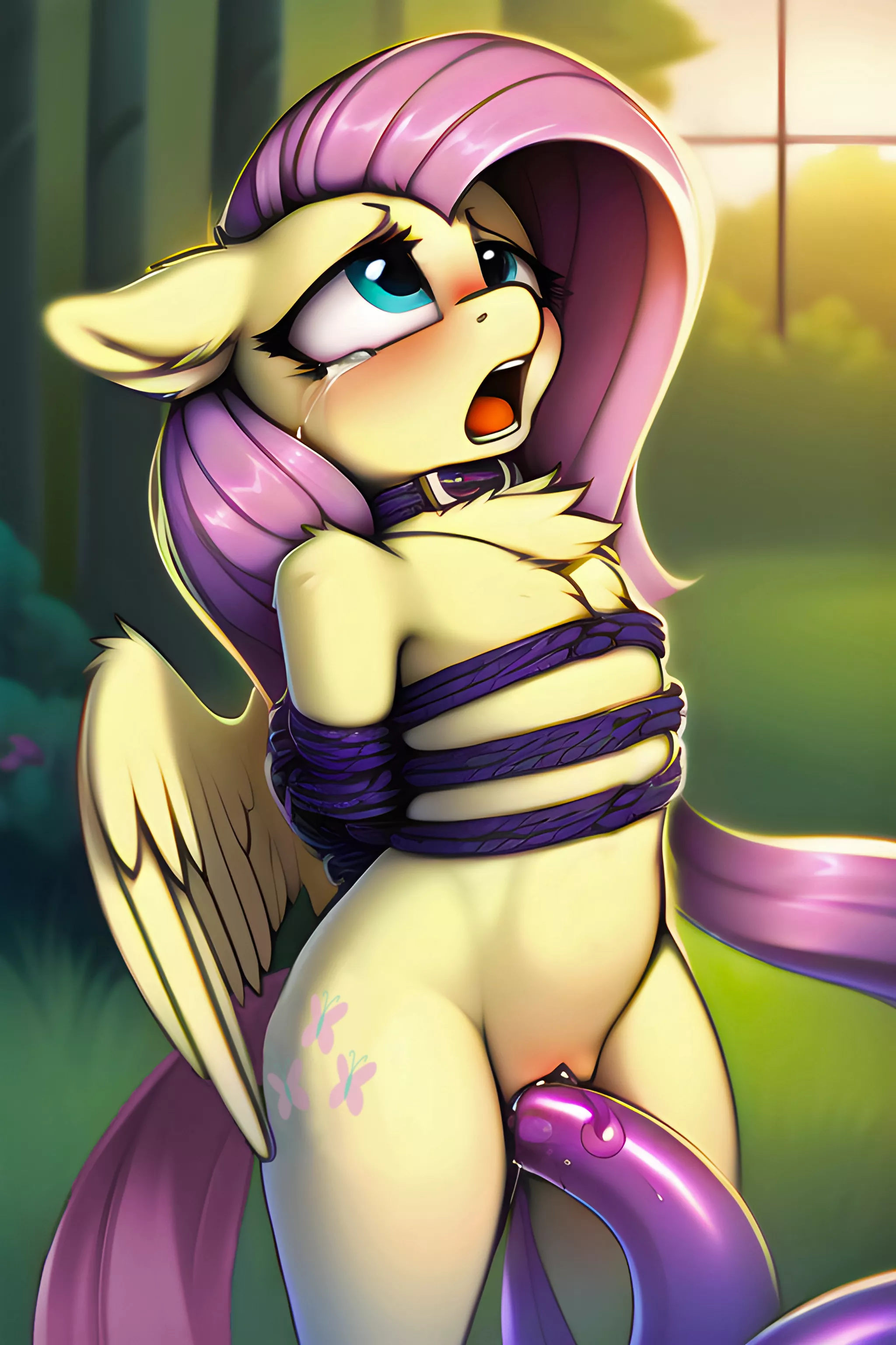 Taming a tentacle monster ( art by AI) posted by courier5995