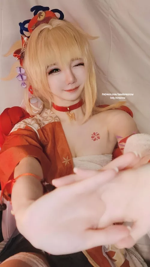 Yoimiya from Genshin Impact by Sally Dorasnow by iamdorasnow