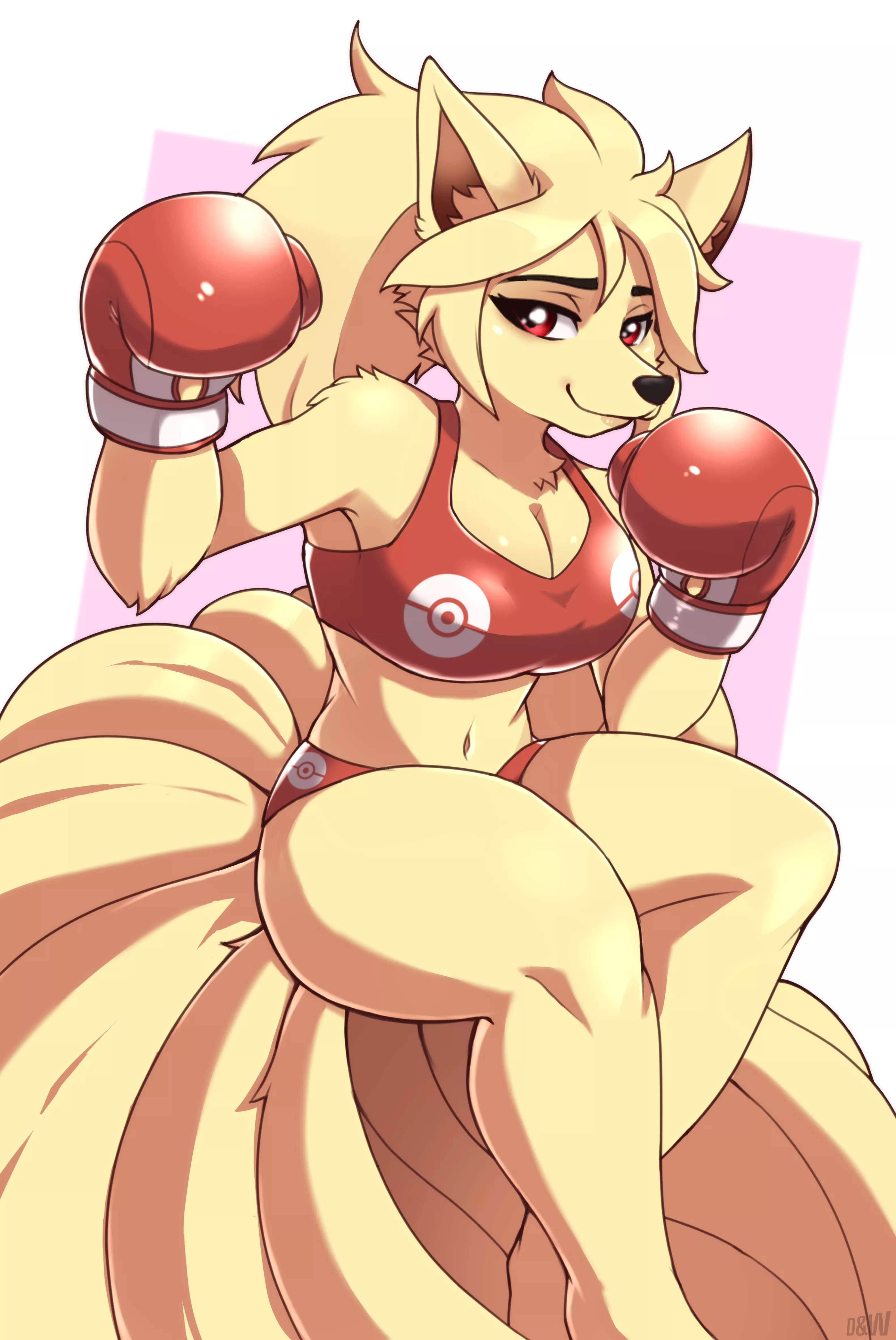 A boxer Ninetales Fanart ! posted by DemonAndWolf
