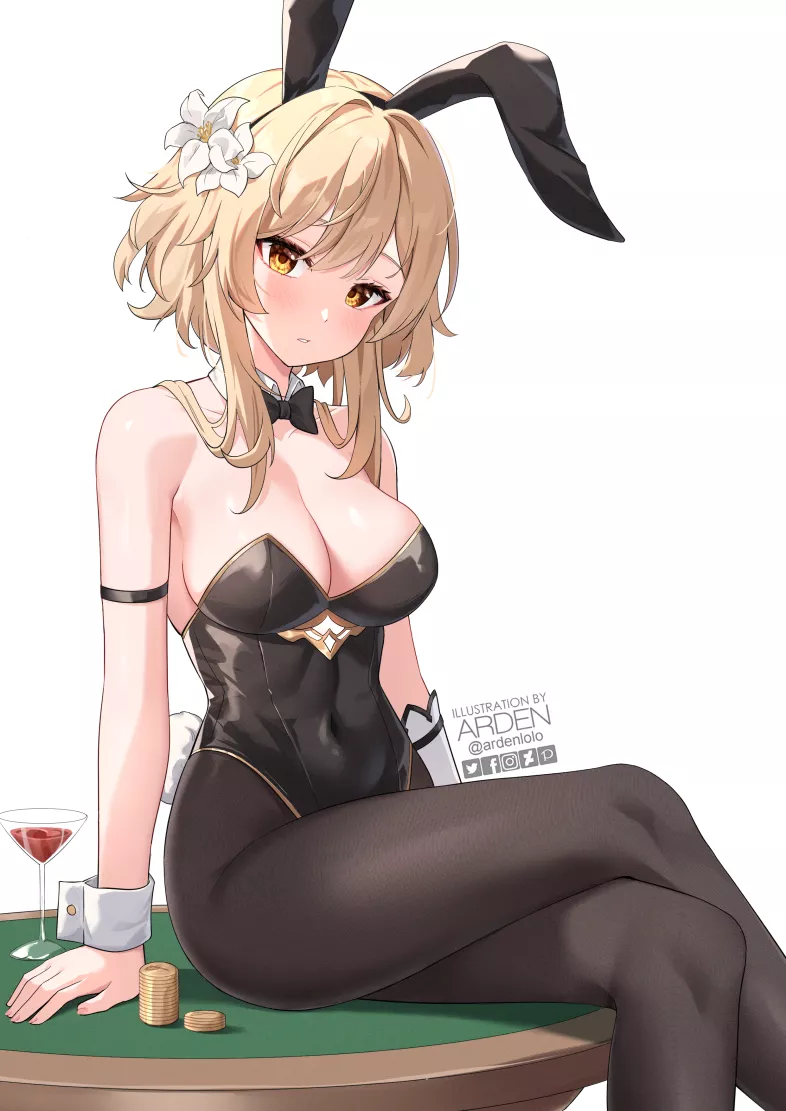 Bunny Lumine [Genshin Impact] posted by CheetahSperm18