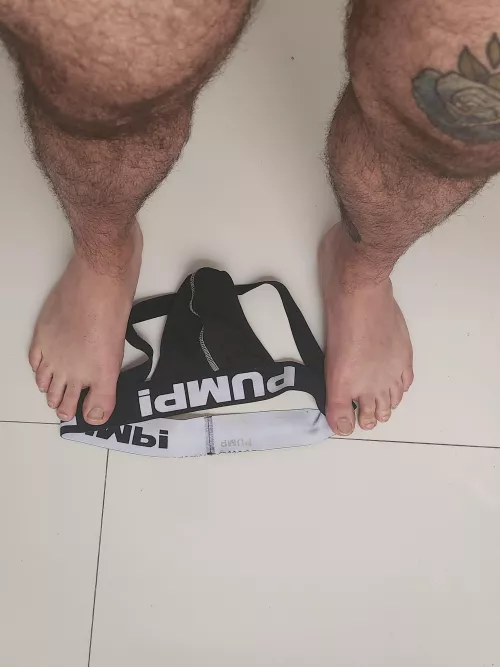 Daddy's jock fell on the floor by musclebearxxx