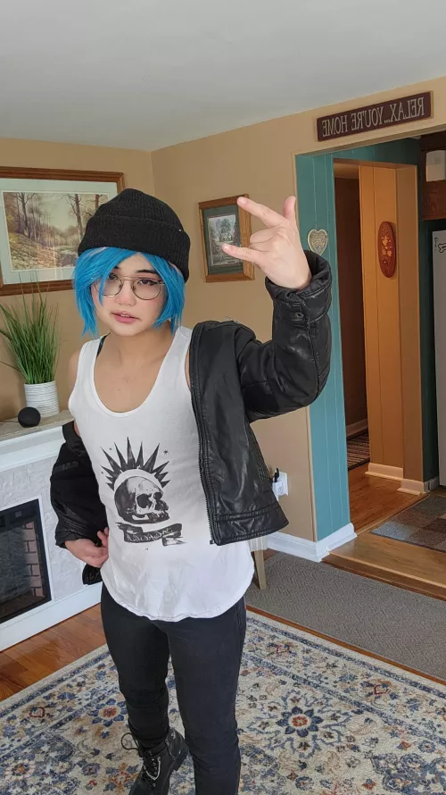 Heres my femboy Chloe Price Cosplay :D by ClassicFearless2588