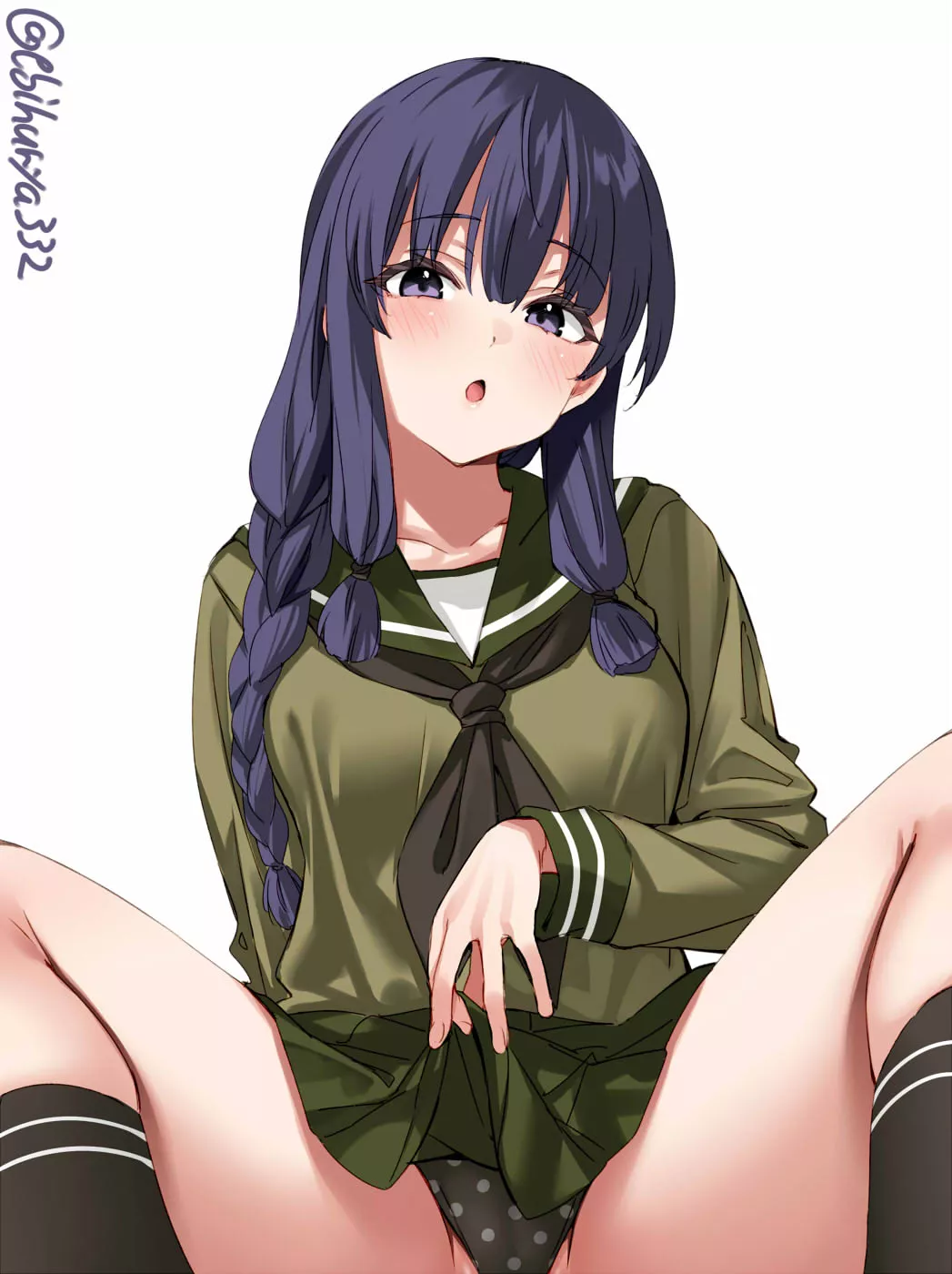 Kitakami's Skirt Lift (Ebifurya) [KanColle] posted by llamanatee