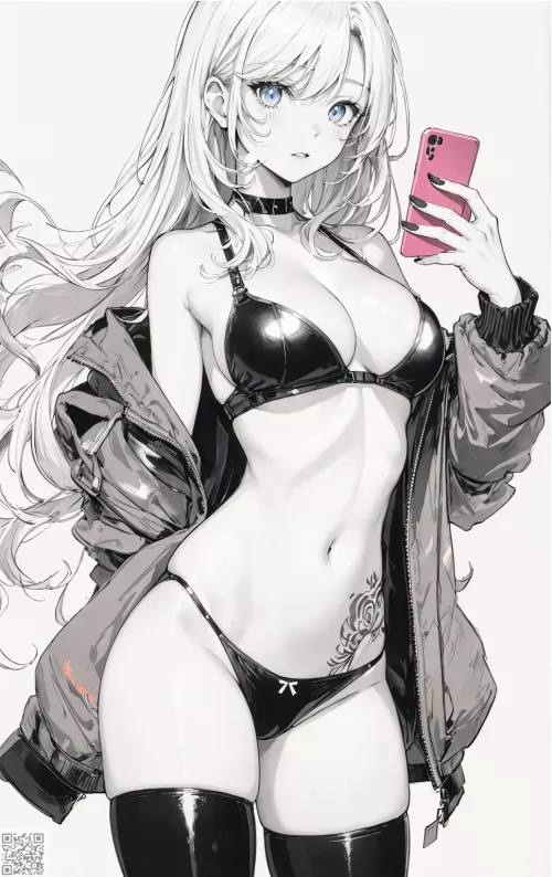 Monochrome Selfie by CheetahSperm18