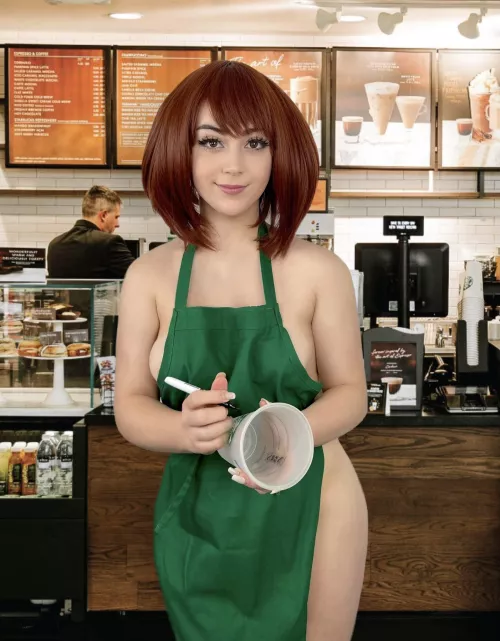 Ochaco Barista Cosplay (Buttercupcosplay) by CatYomi