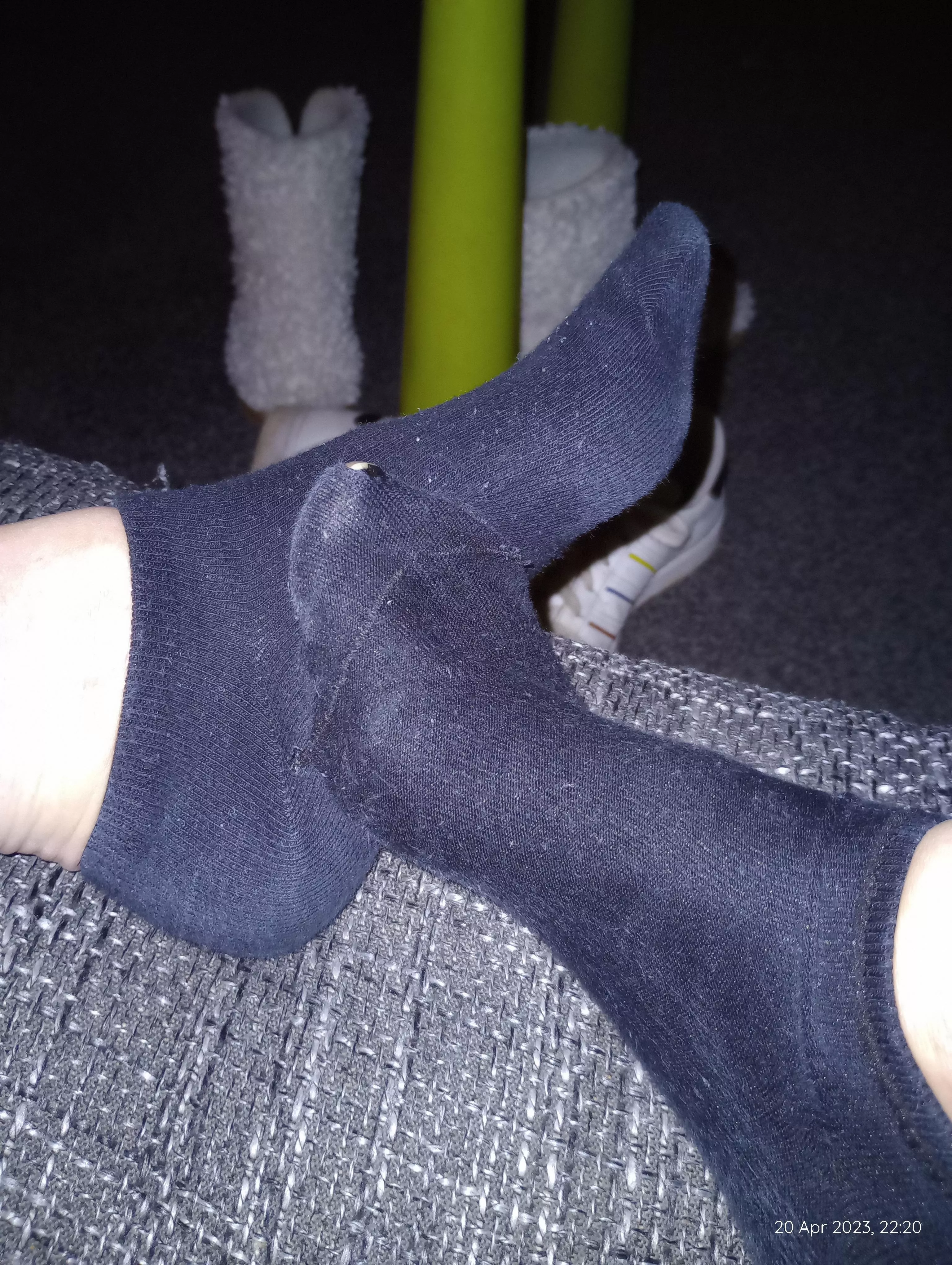 UK seller here! My old tatty holy black trainer socks. DM for prices 💋 posted by louisesluttyholes