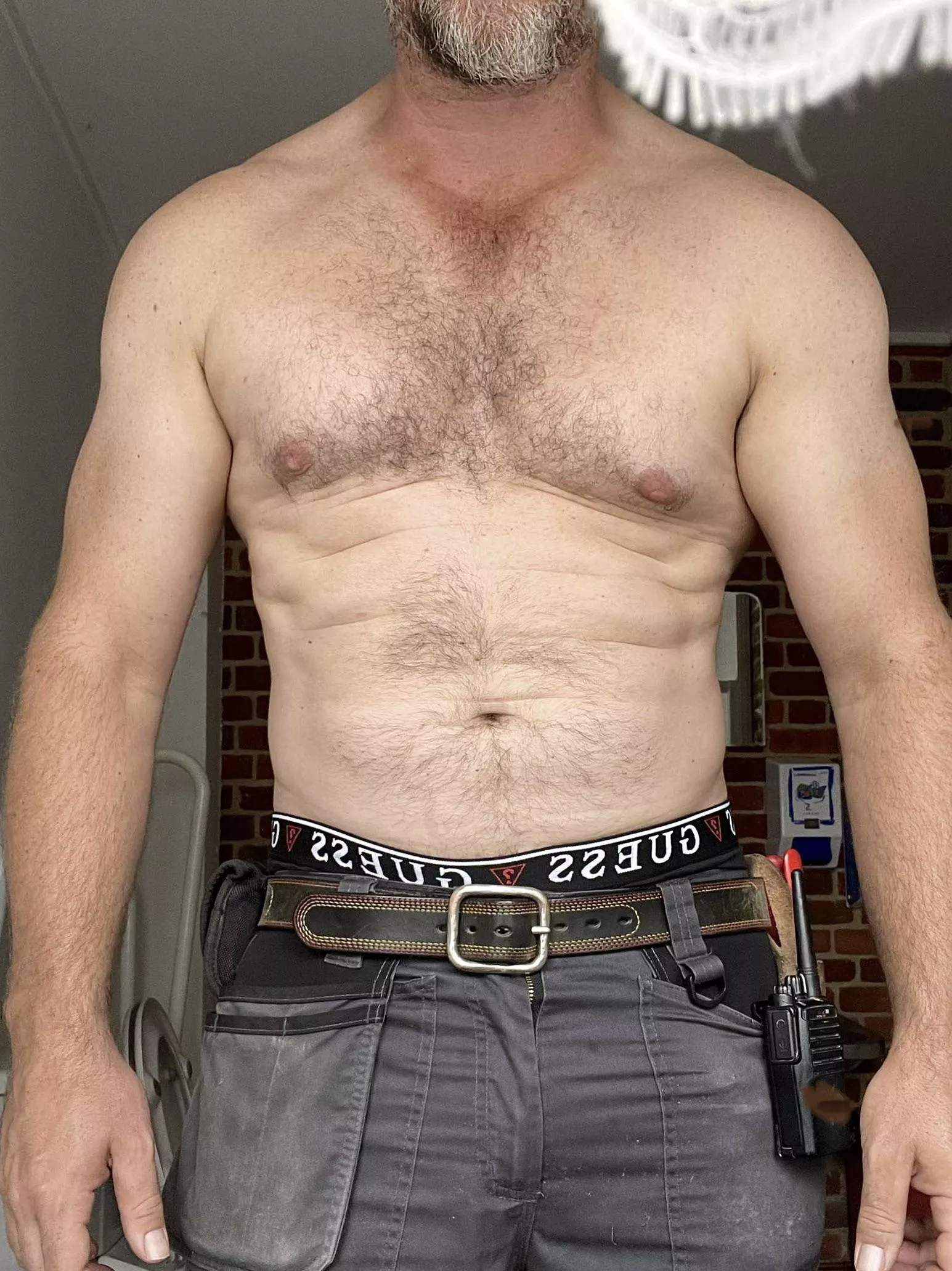 You walk into the work changing room and here I am. What’s your reaction? (40) posted by iamthebigbrit2