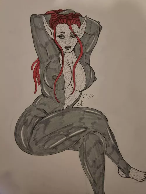 Can I offer my D&D character? (Art by me) by findmyfamiliar