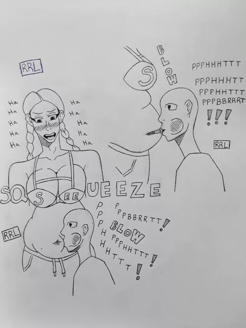 Chubby woman gets raspberries! Raspberry tickling by Subject-Staff-3849