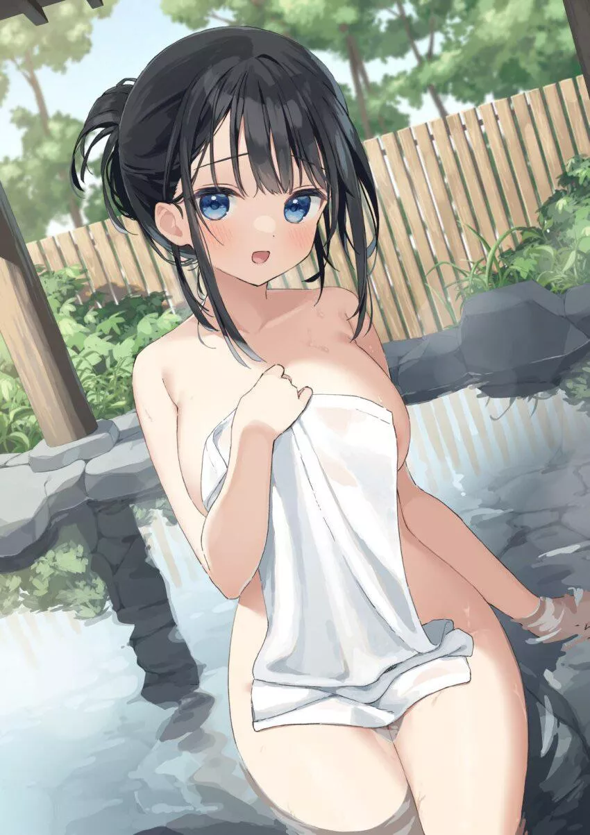 Hot spring angel relax in the water posted by reversedturnover