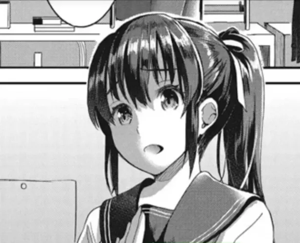 LF Mono Source:1girl, black hair, ponytail, hair band, speech bubble, schoolgirl uniform by MuffinMan_68