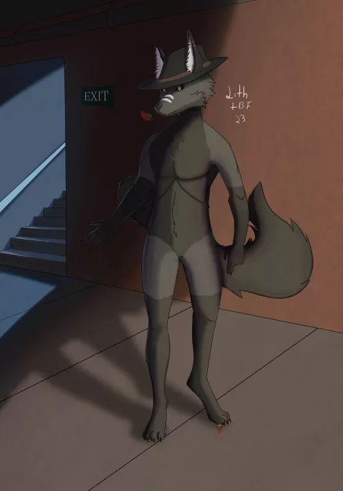 My first art on the internet! LithTheBlackFox on Twitter by AimLipE