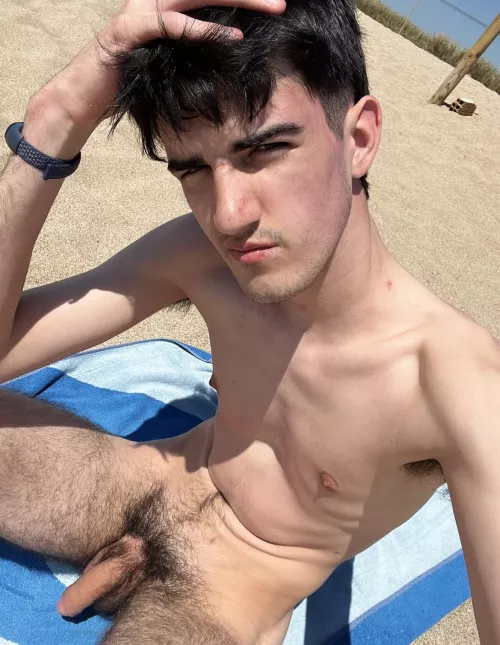 naked at the beach by gayspanishboy