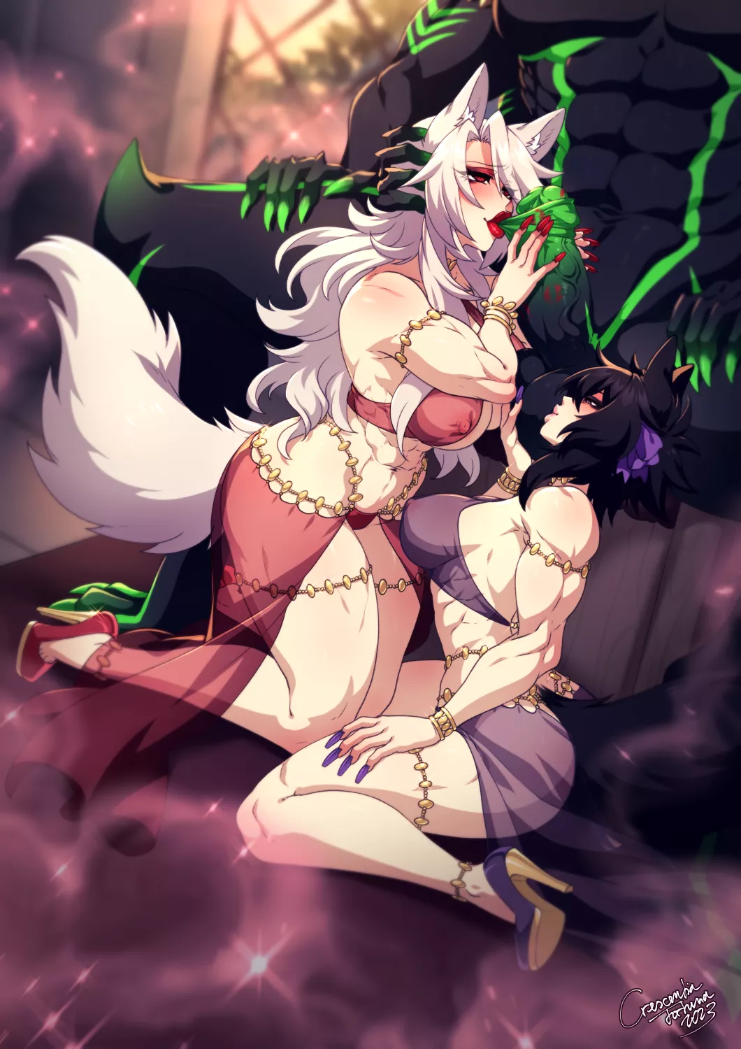 Worshipping lizzer dick [by Crescentia Fortuna / Projekt Wolfenstahl] posted by Crescentia-Fortuna