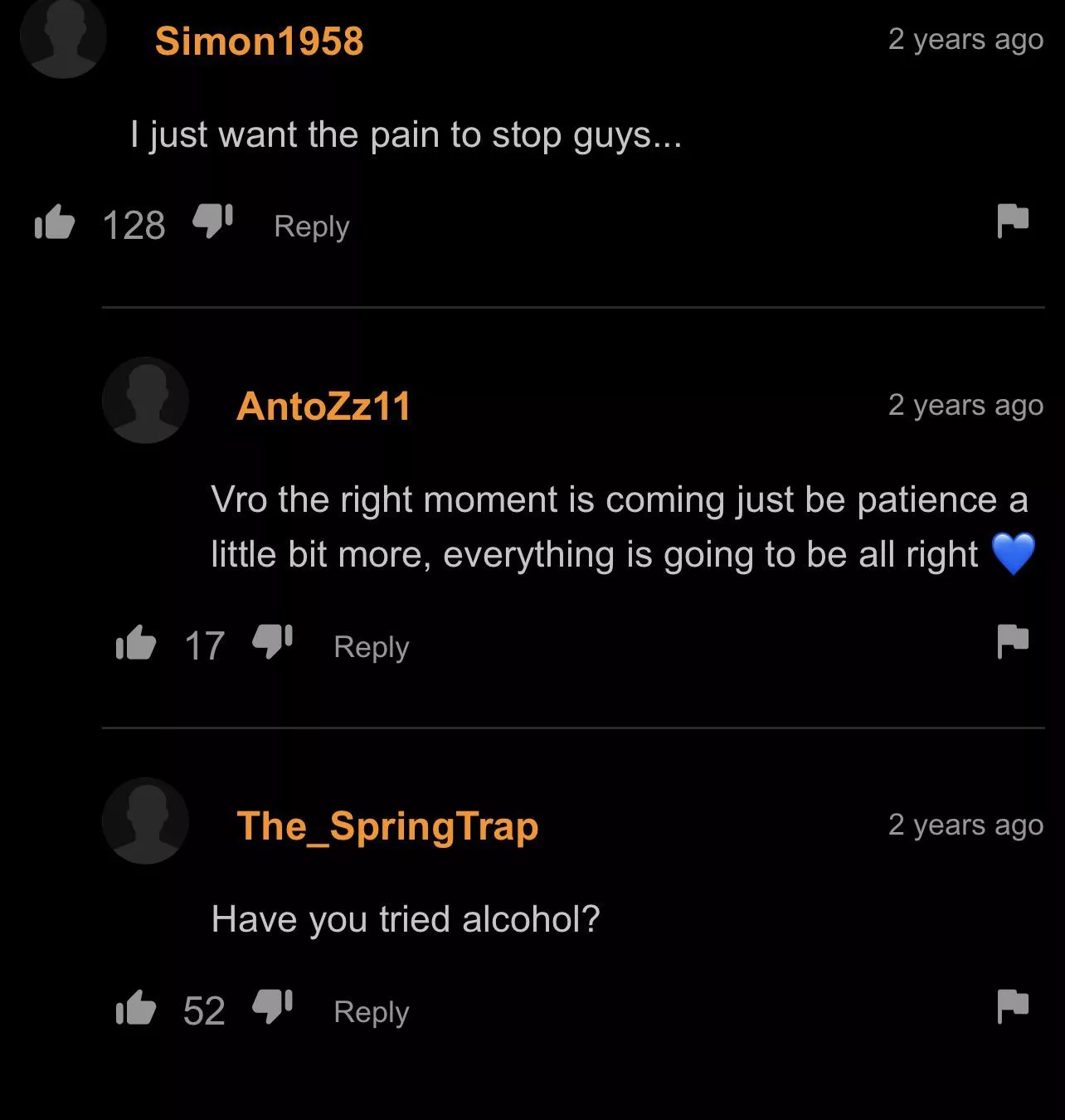 2 very different people here posted by SuperAwesomeDude100