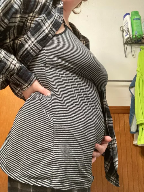 8 weks in and my belly/hips are already eating up my clothes 😍 Message me about taking them off 😉 by Foodnotclass-heracct