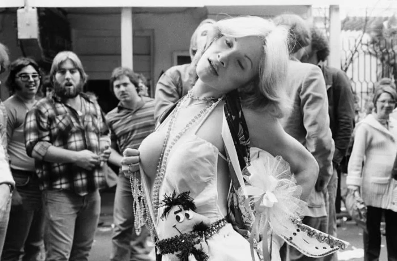 A Mardi Gras reveler, 1970’s posted by PrettySadieReed