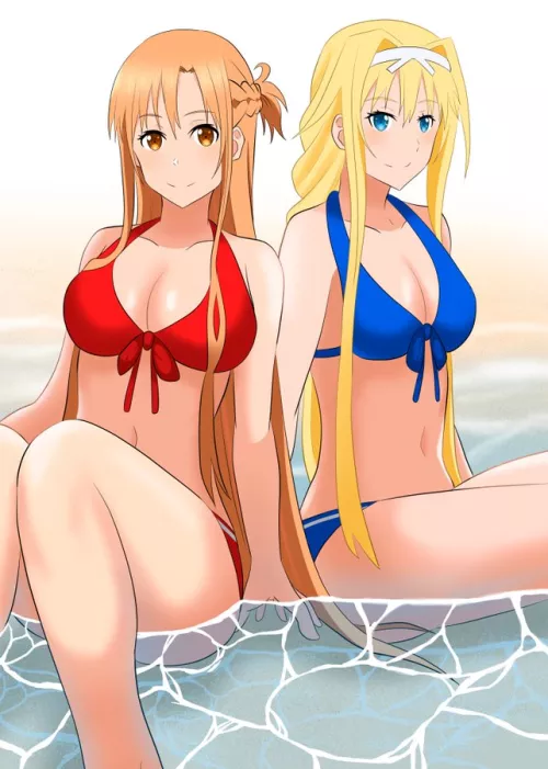 Asuna And Alice (Sword Art Online Alicization) by Csxc