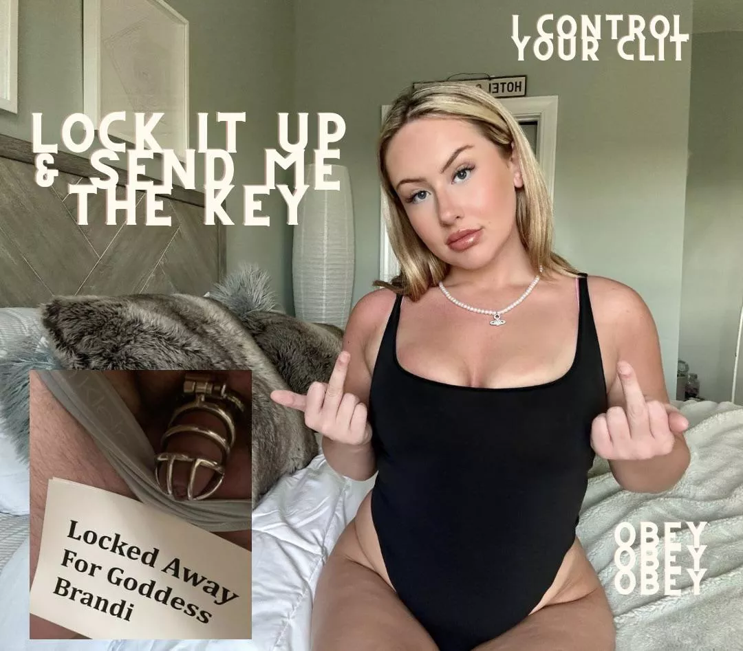 Be a good boy and follow My rules. Life is better this way. You love submitting and shrinking for Me. posted by goddessbrandinicole