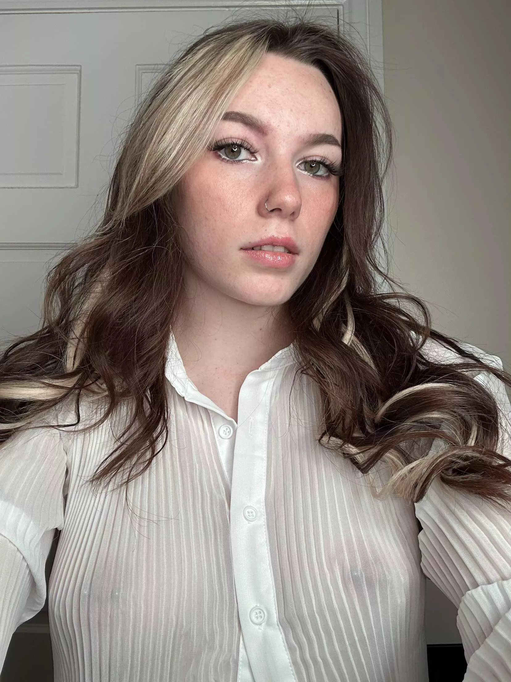 Can I get away with wearing this shirt without a bra posted by SweetLikeKendi